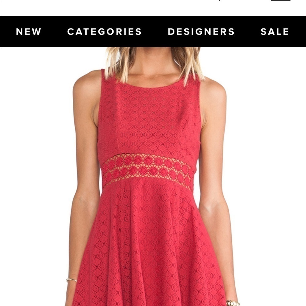 FREE People Daisy Waist Dress in Tibeten Red - Picture 4 of 8